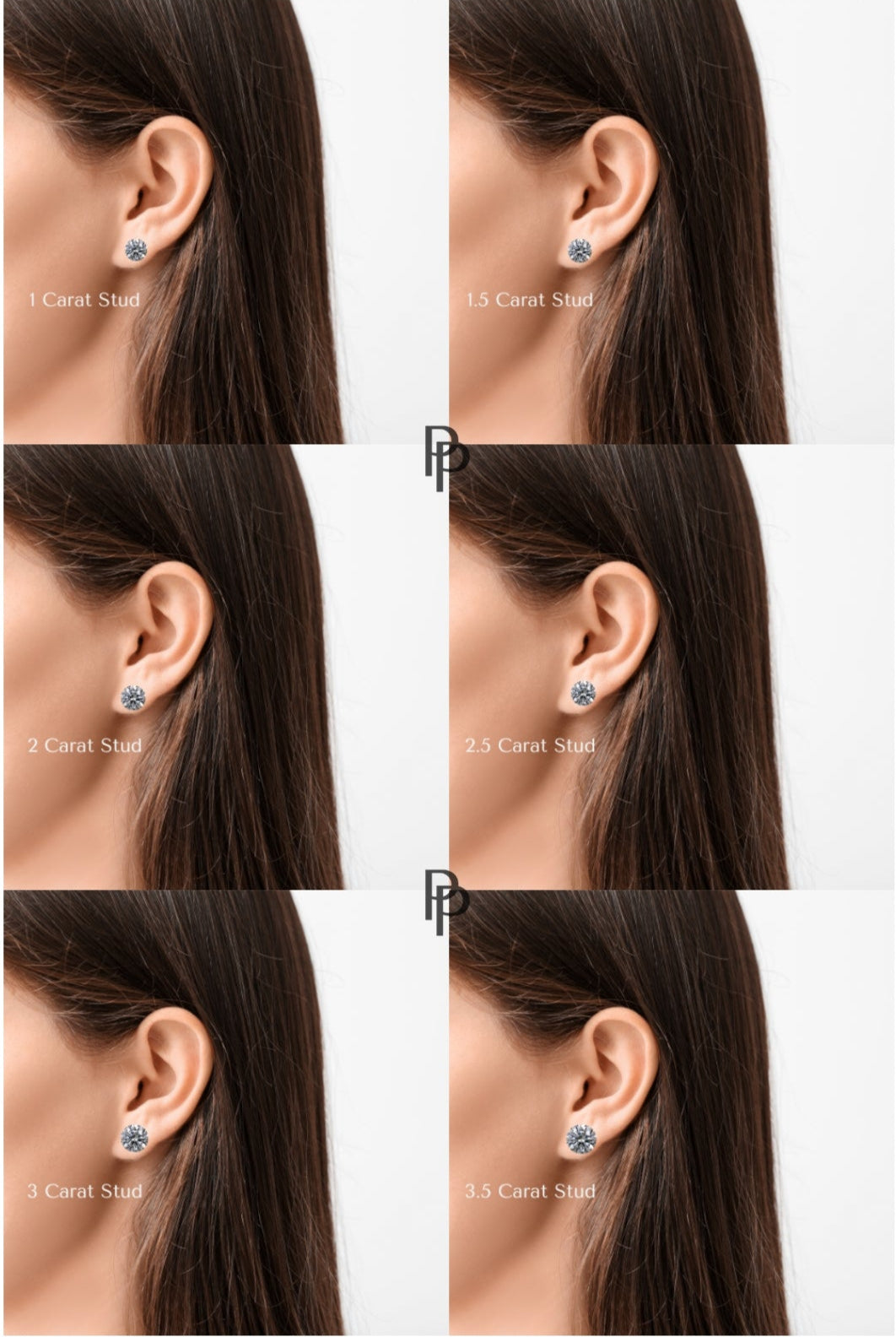 3.0ct Pair | Lab Diamond Round Cut Earrings