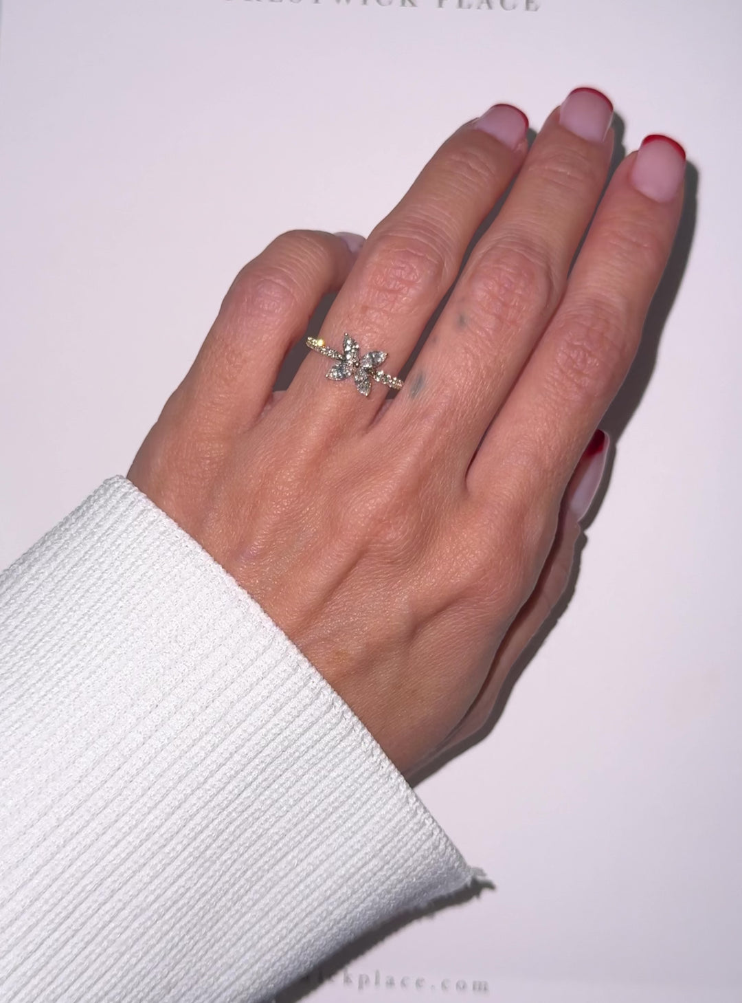 .85ct Lady Luck Lab Diamond Clover Ring