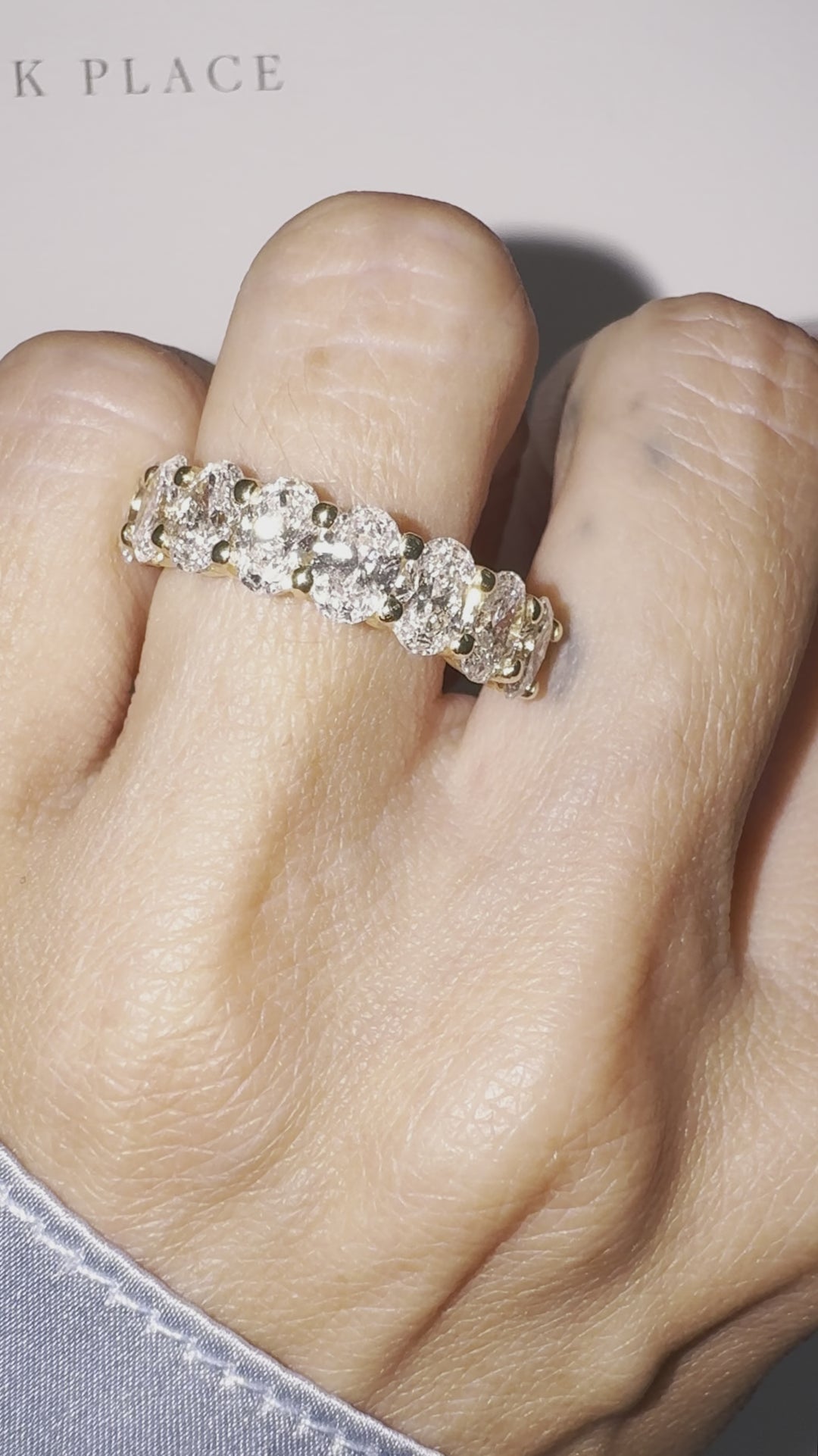 4.0ct Half-Oval Lab-Diamond Eternity Band
