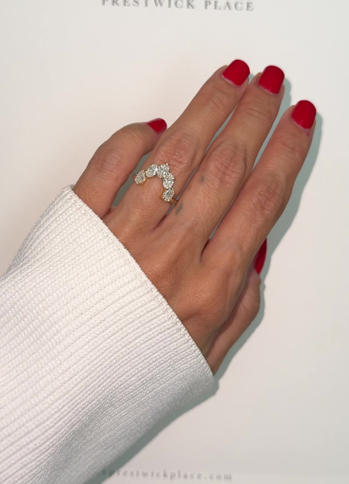 1.30ct Oval Lab-Diamond Crown Band