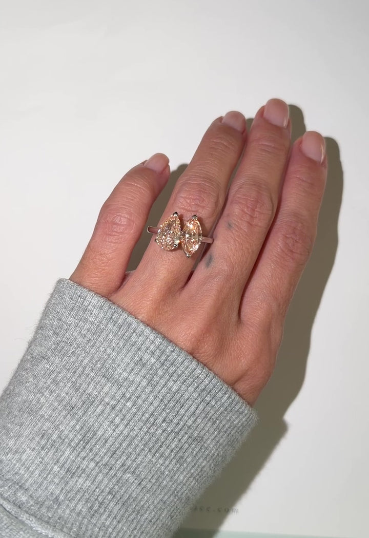 Pink Diamond Chloe Two-Stone 3.5ct