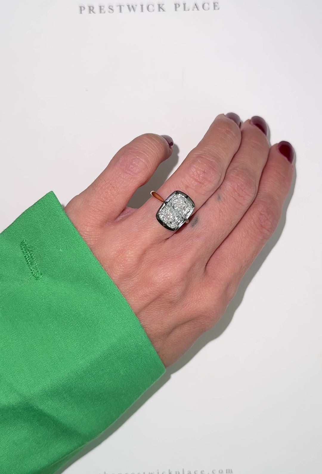 4.0ct Elongated Georgian Cushion Cut Diamond