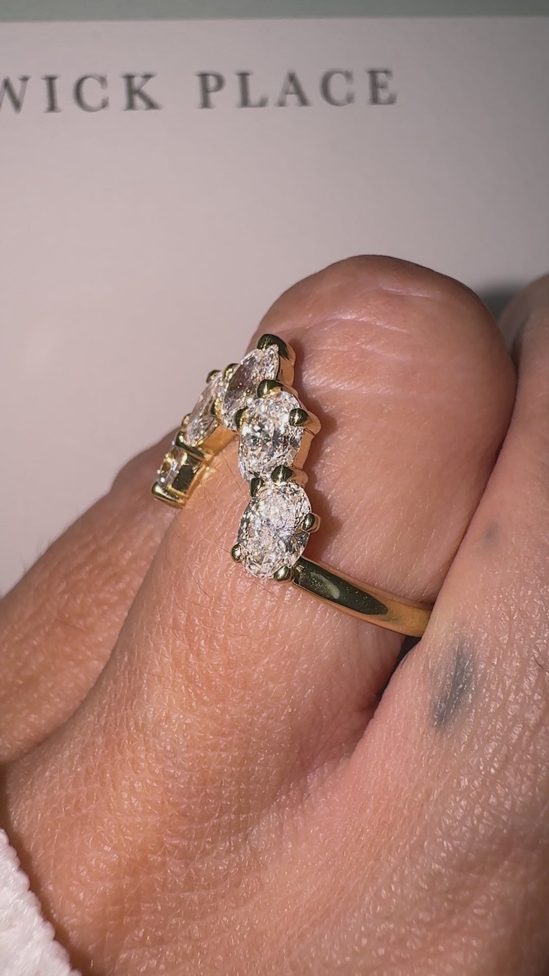 1.30ct Oval Lab-Diamond Crown Band