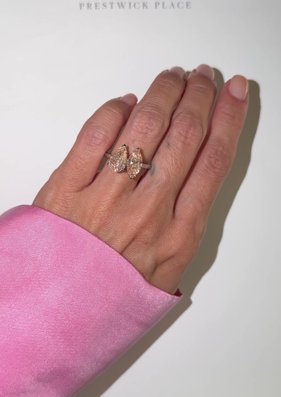 Pink Diamond Chloe Two-Stone 3.5ct