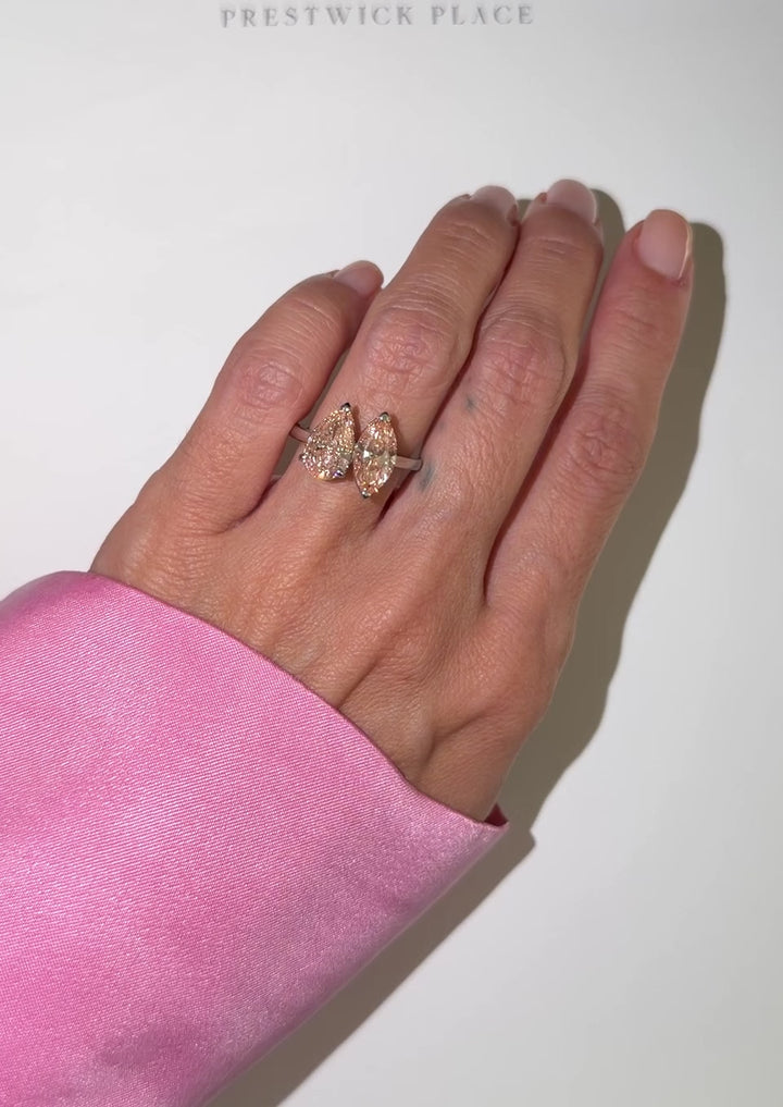 Pink Diamond Chloe Two-Stone 3.5ct