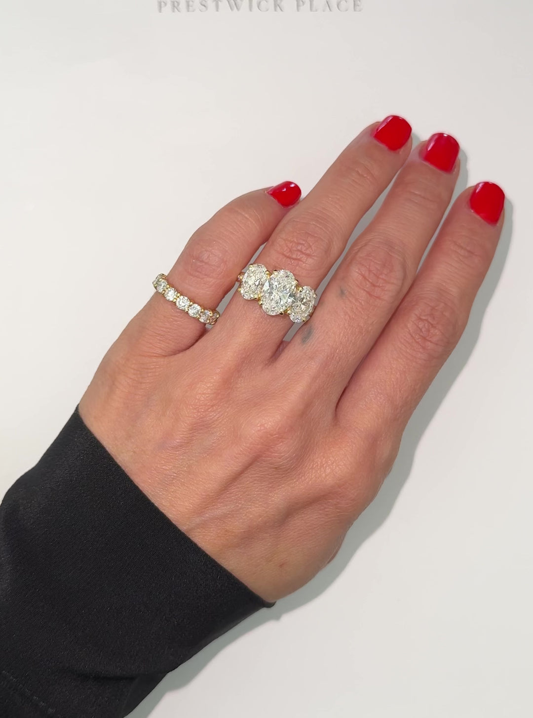 4ct Full Oval Trilogy - Lab Diamond
