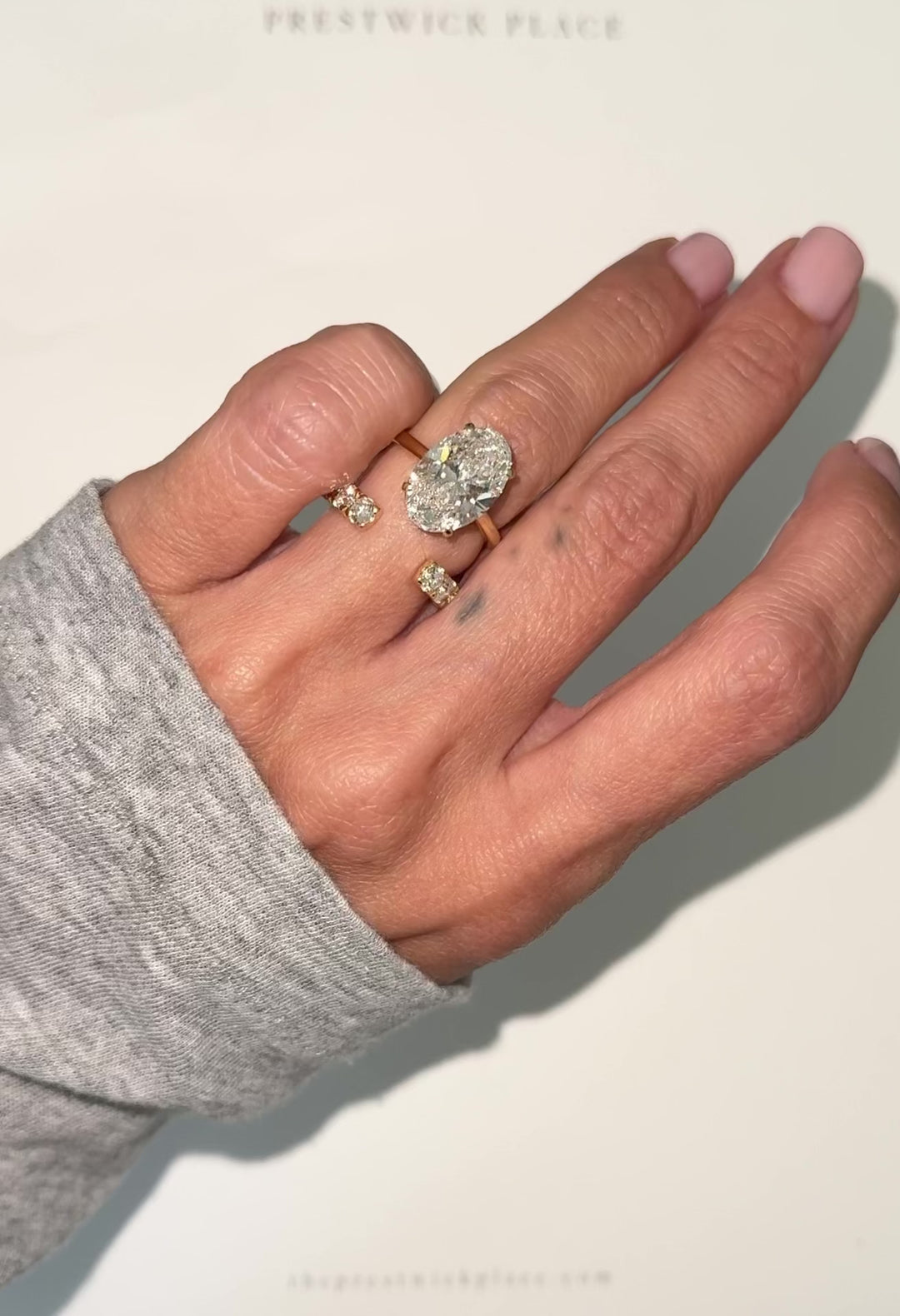 Open Ceremonial Wedding Band - 2.0ct Lab Diamond