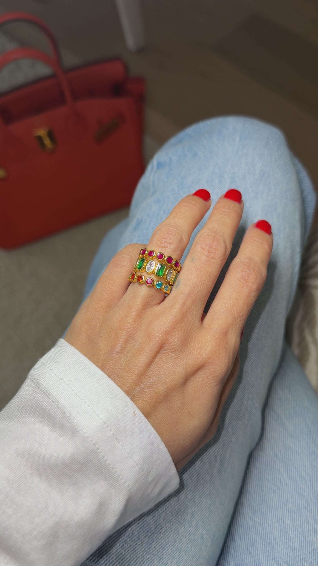 The Rainbow Gemstone Rings