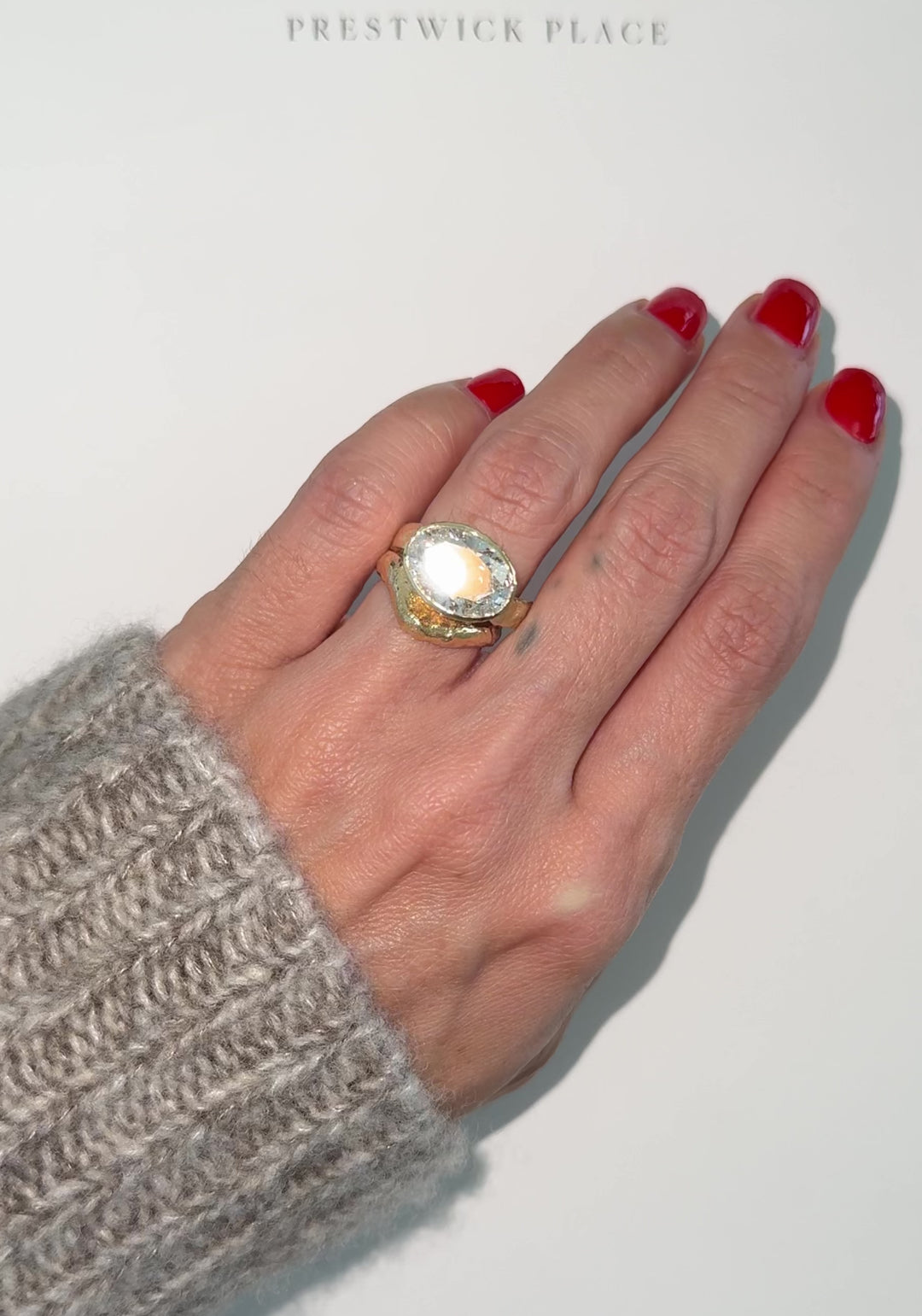 5.0ct Hammered Oval Diamond