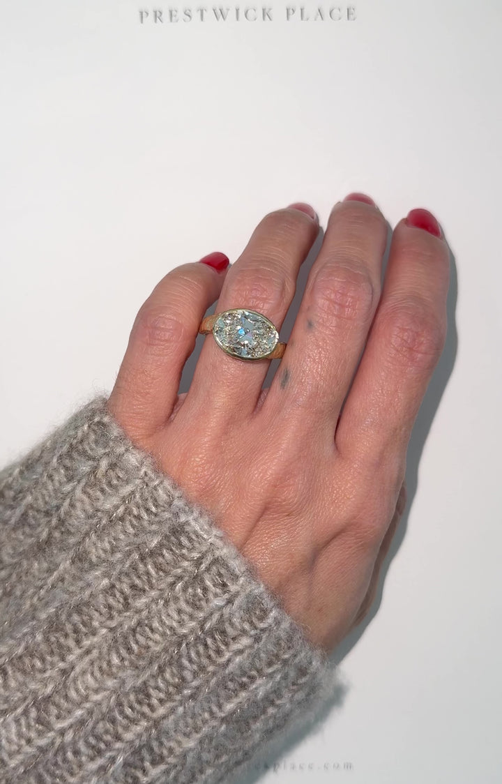 5.0ct Hammered Oval Diamond