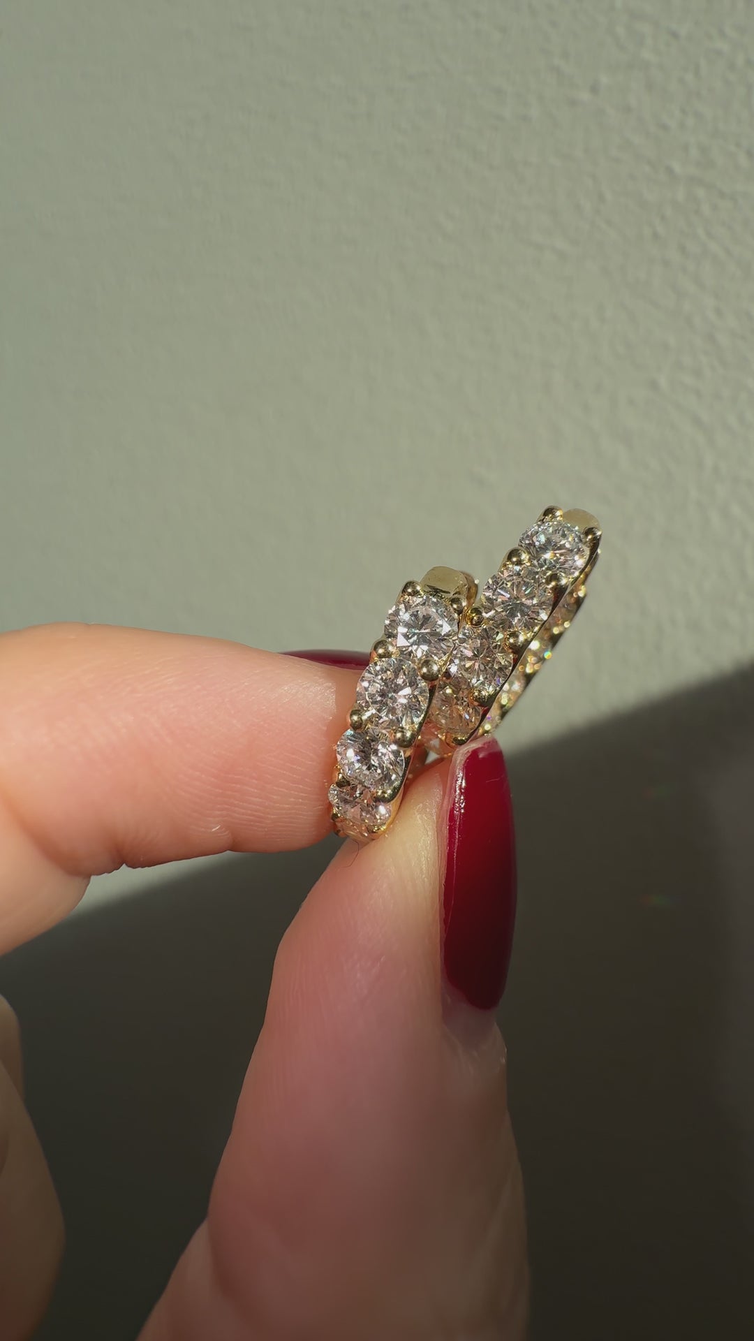 5.4ct Pair | Diamond Hidden Halo Huggie