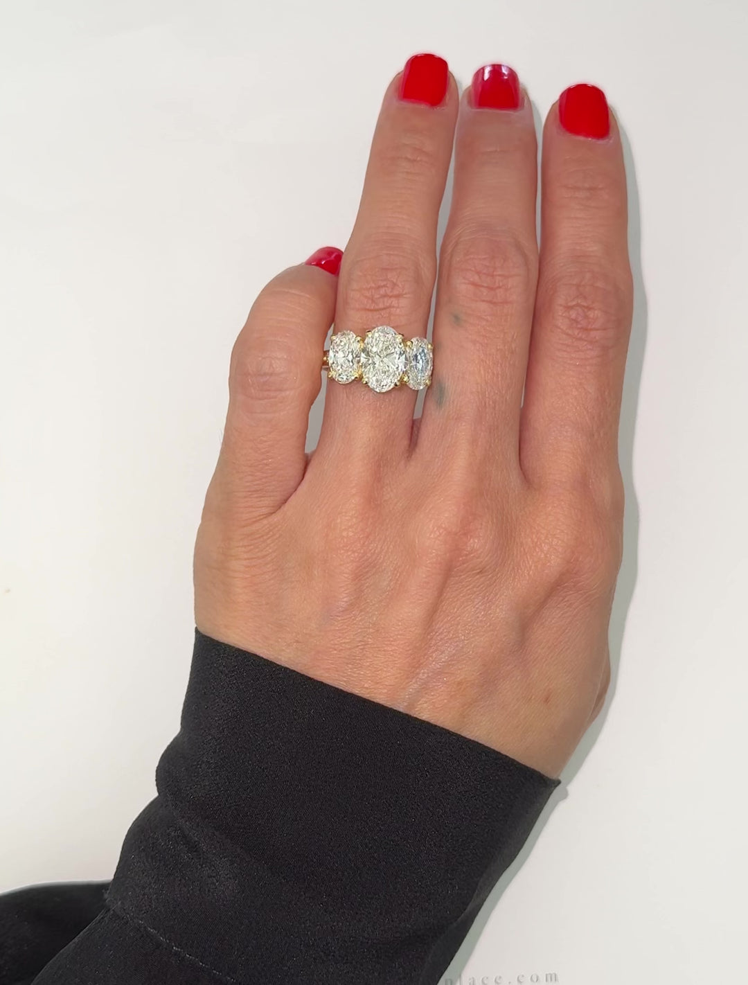 4ct Full Oval Trilogy - Lab Diamond