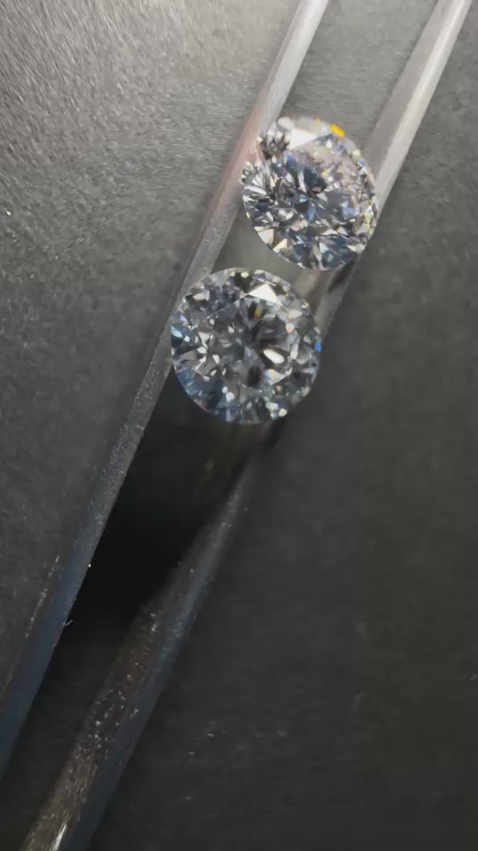 4.0ct Pair | Lab Diamond Round Cut Earrings