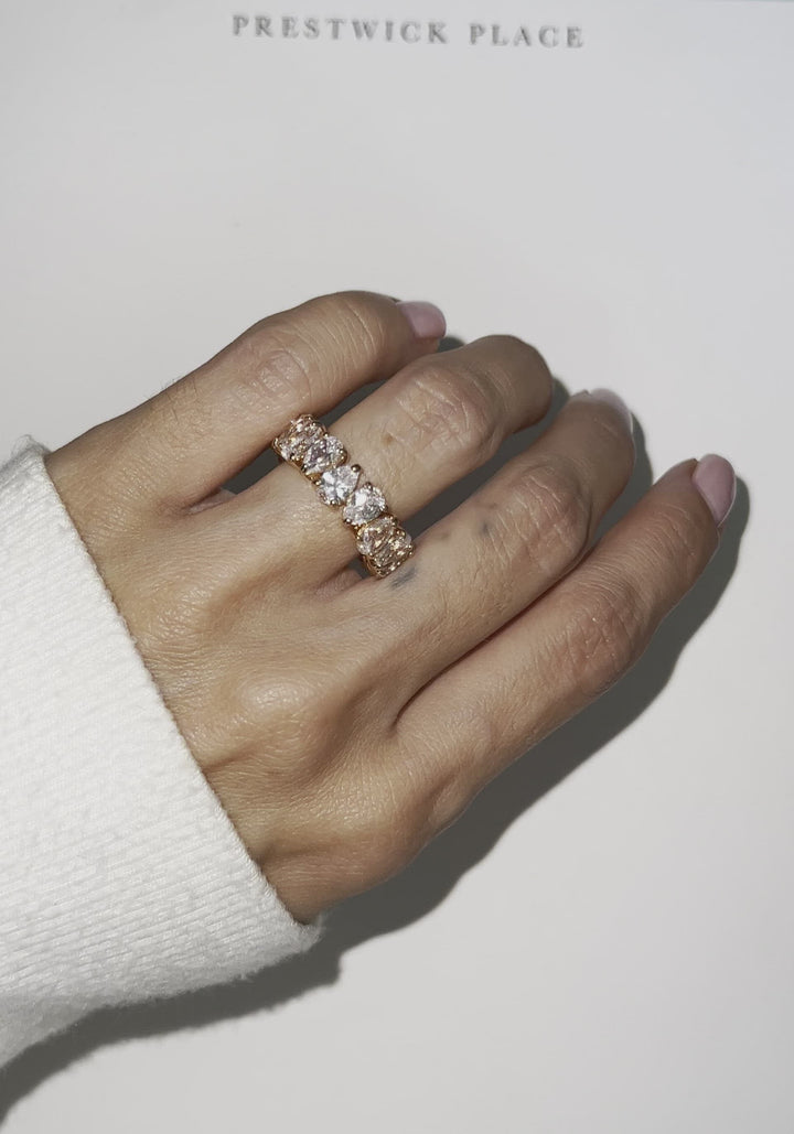 Pear Eternity Band 8.60ct - Moissanite