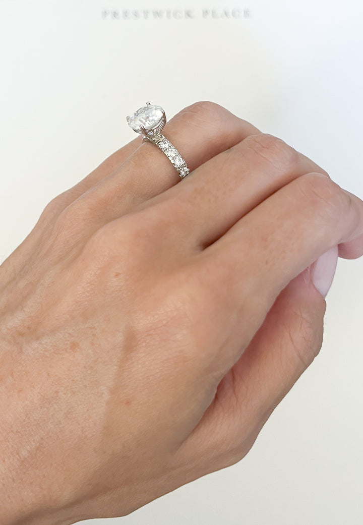 Double Thickness Band Upgrade With Half Pavé