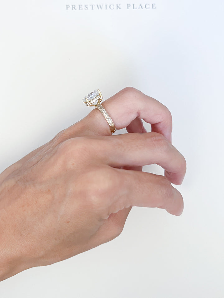 Double Thickness Band Upgrade With Half Pavé