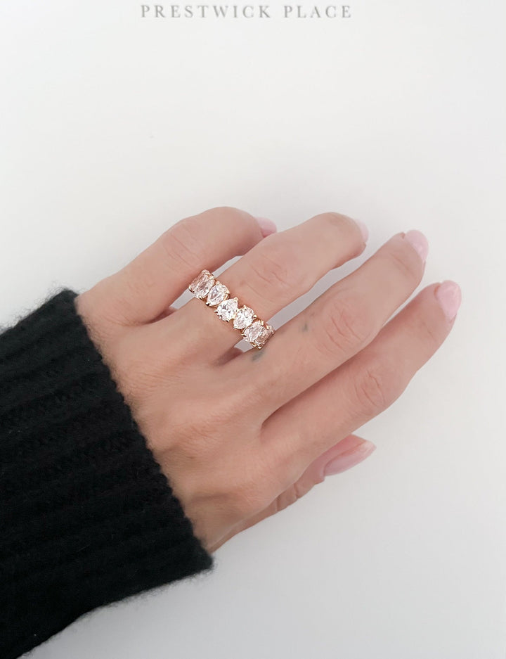Pear Eternity Band 8.60ct - Moissanite