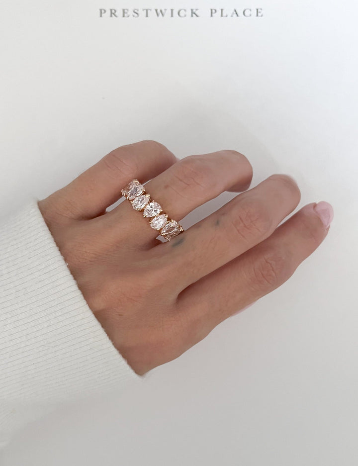 Pear Eternity Band 8.60ct - Moissanite