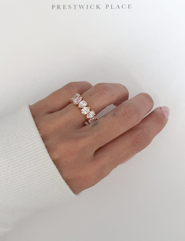 Pear Eternity Band 8.60ct - Moissanite