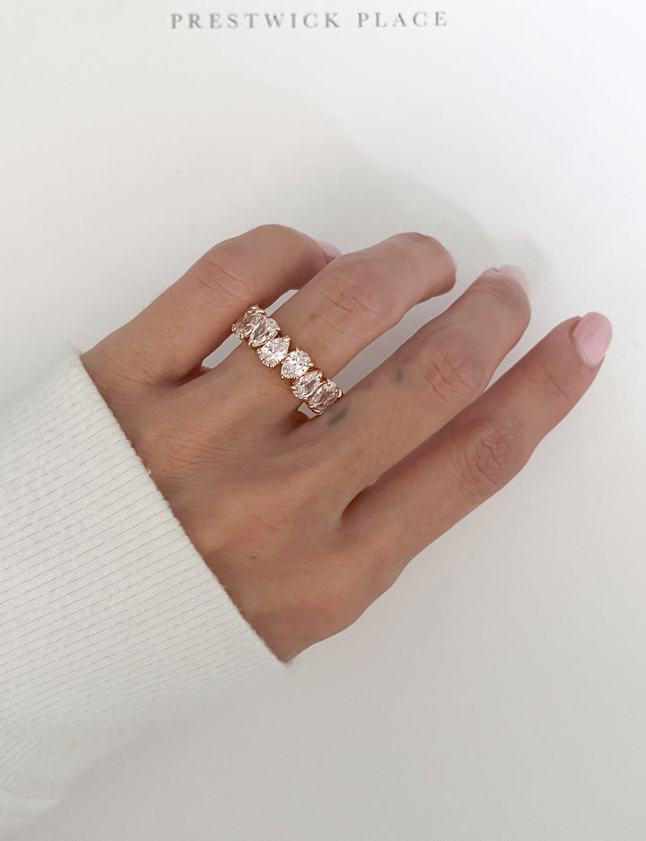 Pear Eternity Band 8.60ct - Moissanite