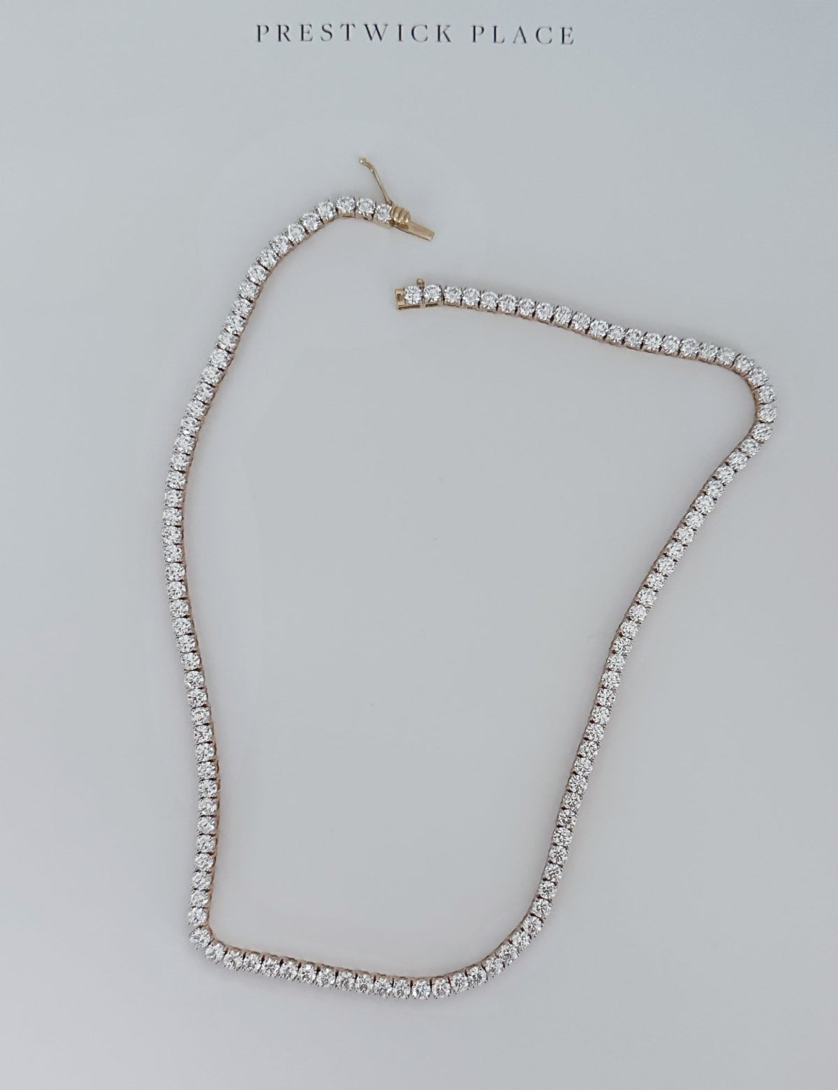 15.60ct Lab Diamond Tennis Necklace - VS1