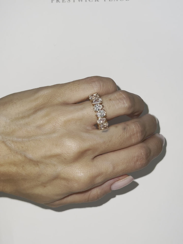 Pear Eternity Band 8.60ct - Moissanite