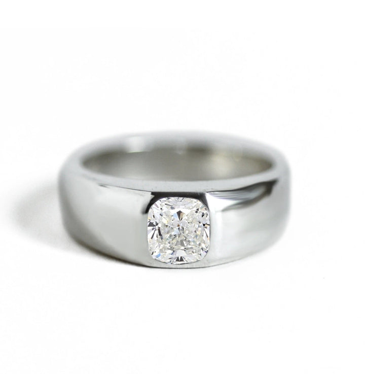 Mens Bezel Set Cushion Cut 1.30ct