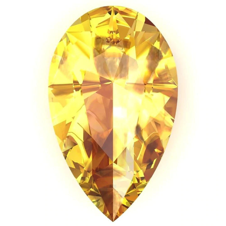 Pear Cut Canary Yellow Sapphire